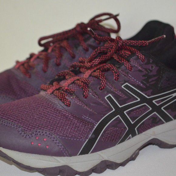 Asics Gel Sonoma 3 Running Shoes Womens Size 9 Sneakers T774N Black/Grey/Purple - Picture 7 of 8